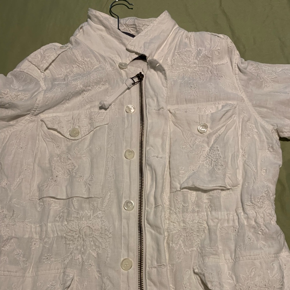 Eyelet utility jacket